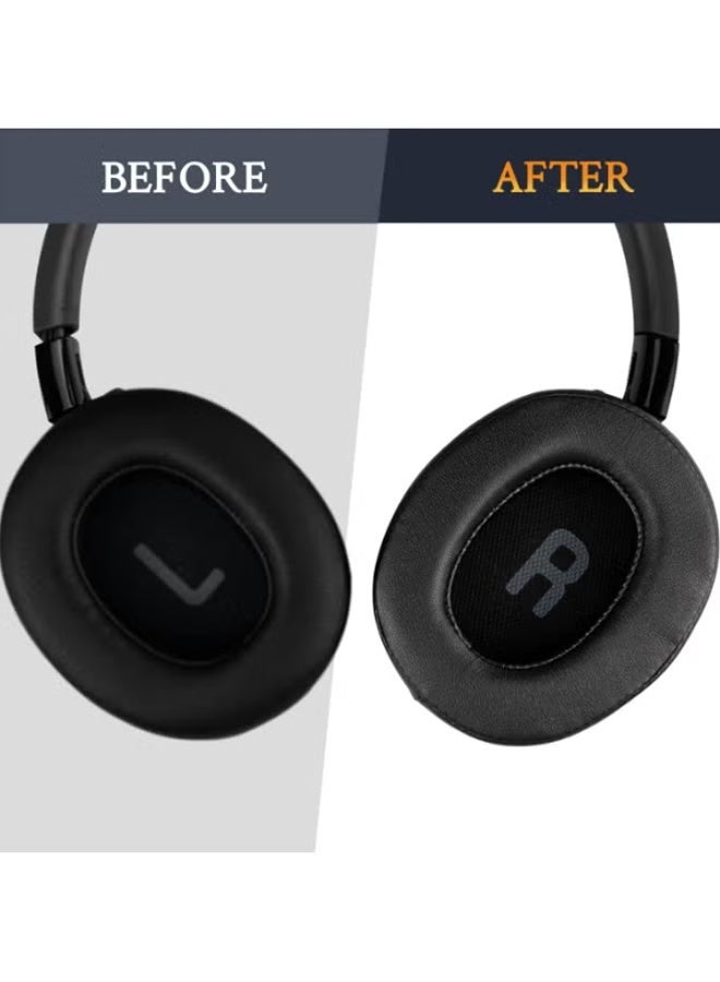 وسادات أذن بديلة لسماعات JBL Tune 700(700BT)/710(710BT)/720(720BT)/750(750BT,750BTNC)/760(760NC)/770(770NC)، وسادات أذن مصنوعة من إسفنج عازل للضوضاء أكثر نعومة (أسود) - Image 3